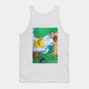 Sunshine Forest Scene Tank Top